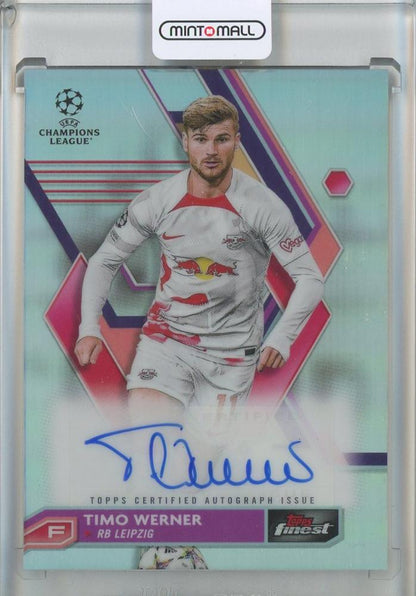 2022-23 Finest UEFA Club Competitions Timo Werner Autograph Card #ATW RB Leipzig featuring player signature
