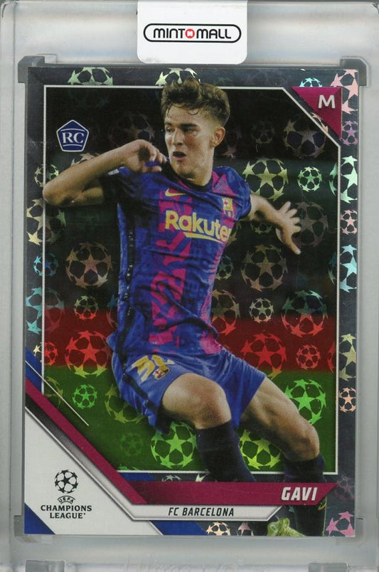 2021-22 Topps UEFA Champions League FC Barcelona Gavi Base Starball Rookie Card Parallel Edition