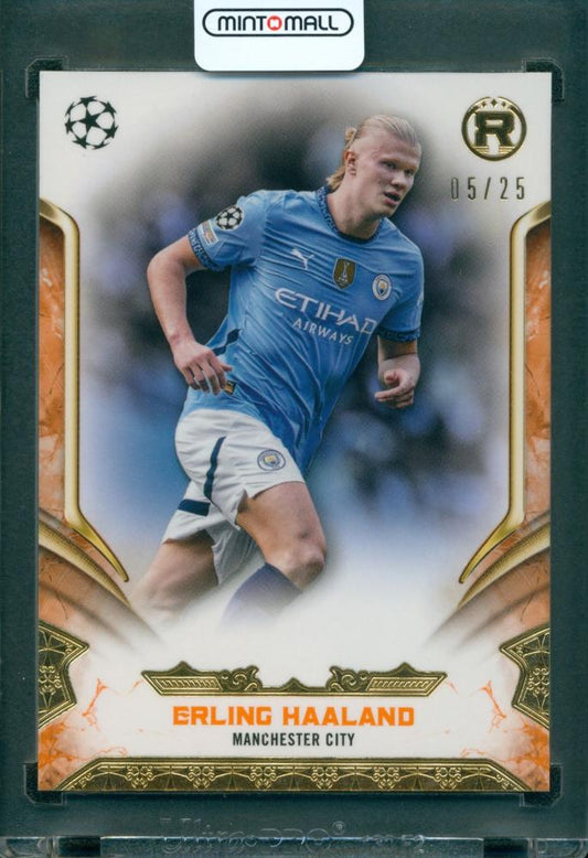 2024-25 TOPPS Reverence UEFA Erling Haaland #10 Orange5/25 Manchester City trading card