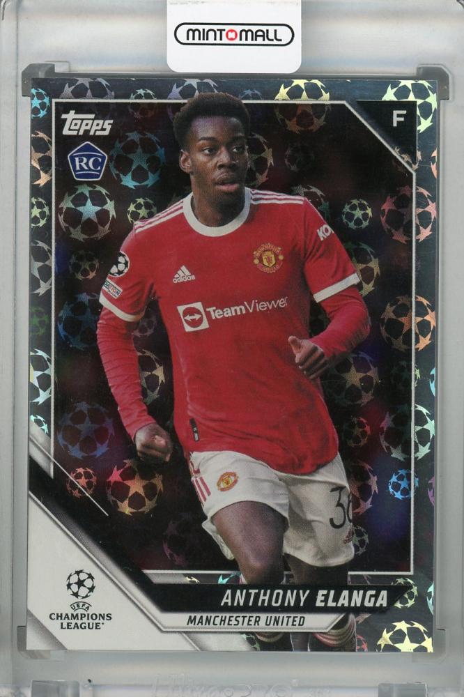 2021-22 Topps UEFA Champions League Anthony Elanga Manchester United Base Starball Rookie Card Parallel
