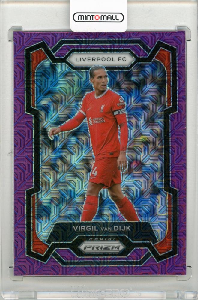 2023-24 PANINI Prizm EPL Virgil Van Dijk Purple Mojo #8121/25 Liverpool FC trading card