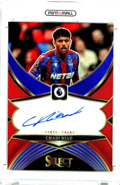 2024-25 PANINI Select English Premier League Chadi Riad Red Signatures Card number 4 from Crystal Palace