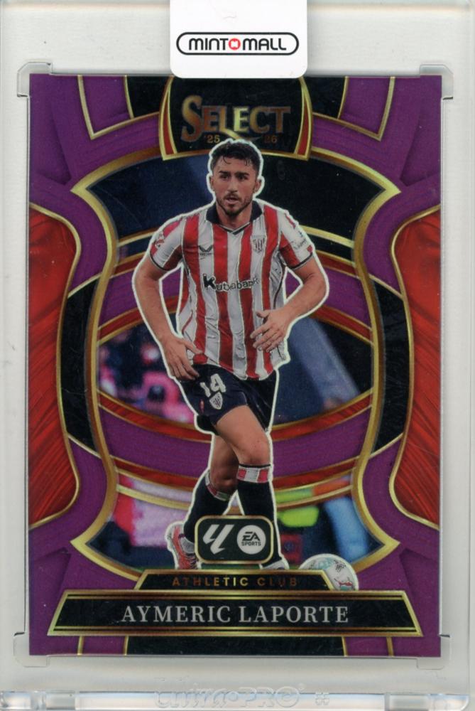 2025-26 PANINI Select La Liga Purple Aymeric Laporte trading card serial #19016/125 Athletic Club