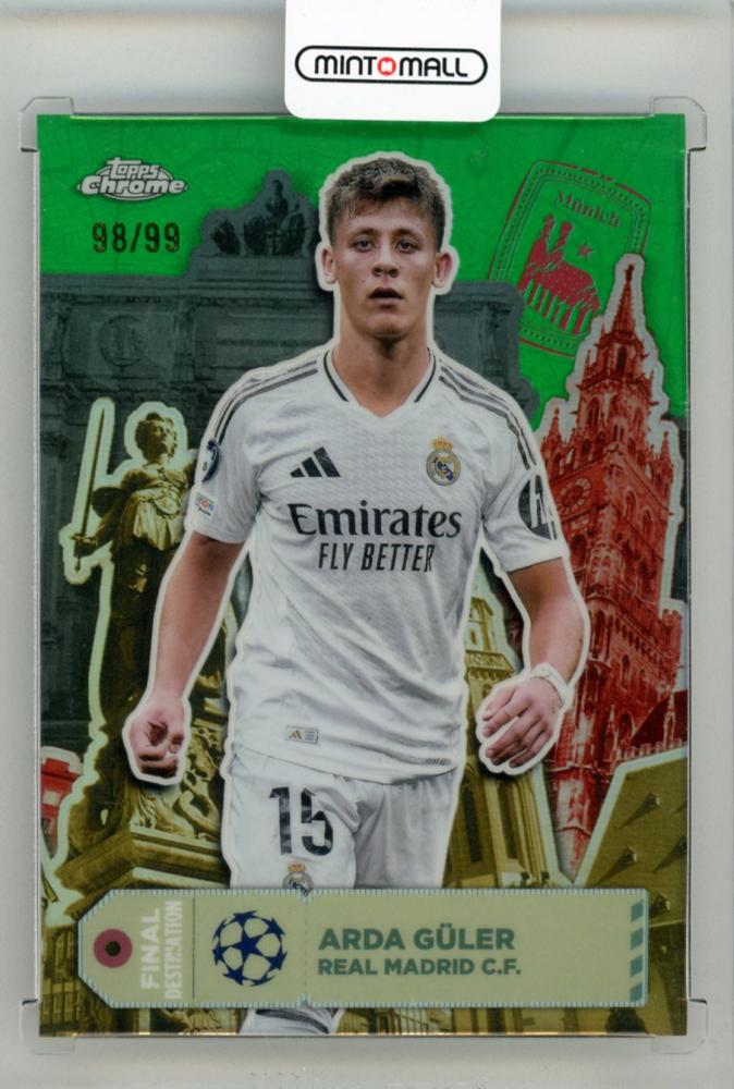 2024-25 TOPPS Chrome UEFA Club Competitions Arda Guler Final Destination Green Refractors card #FD798/99