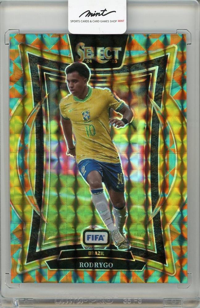 2024-25 PANINI SELECT FIFA Rodrygo Tessellation trading card #6313/15 featuring Brazil player Rodrygo