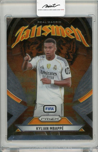 2025-26 PANINI PRIZM FIFA trading card of Kylian Mbappe #15 from Real Madrid