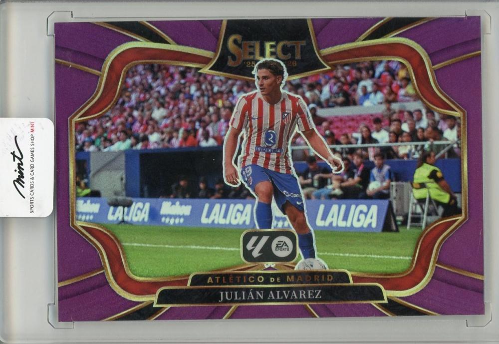 2025-26 PANINI SELECT LALIGA Julian Alvarez trading card numbered 218023/125 from Atletico de Madrid