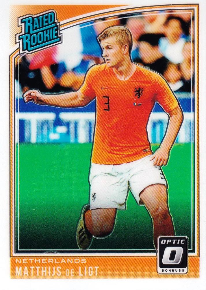 2018-19 Panini Donruss Netherlands Matthijs de Ligt Base Optic trading card front view
