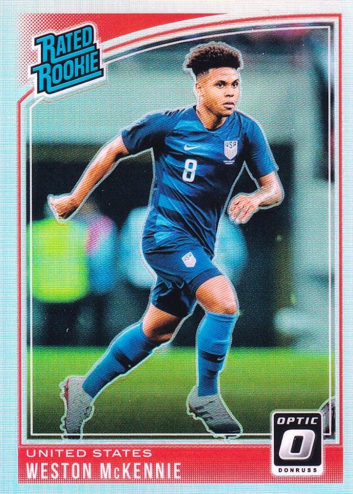 2018-19 Panini Donruss United States Weston McKennie Base Optic Holo trading card