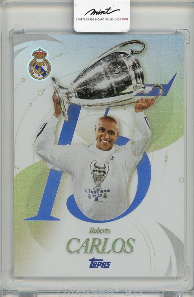 2025 TOPPS OFFICIAL OLUB Roberto Carlos collectible card from Real Madrid serial #QU-12