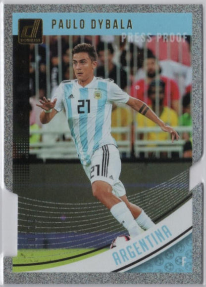 2018-19 Panini Donruss Soccer Paulo Dybala Press Proof Die Cuts card numbered 10 of 10