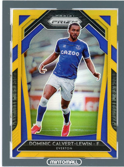 2020-21 Prizm Premier League Dominic Calvert-Lewin Prizms Gold trading card serial #119 with surface scratches