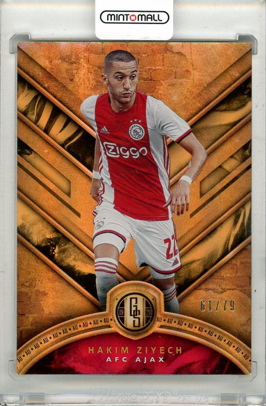 2019-20 Panini Gold Standard Hakim Ziyech collectible card numbered 61 of 79 in excellent condition