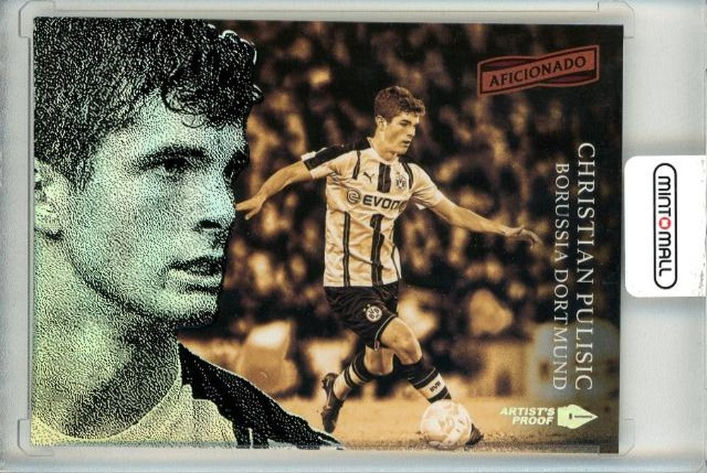 2016-17 Panini Aficionado Christian Pulisic Artist’s Proof Rookie Card with signature and artwork