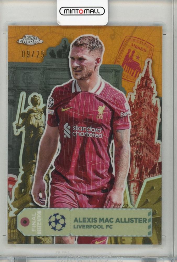 2025 TOPPS Alexis Mac Allister Liverpool Football Club trading card numbered 09/25