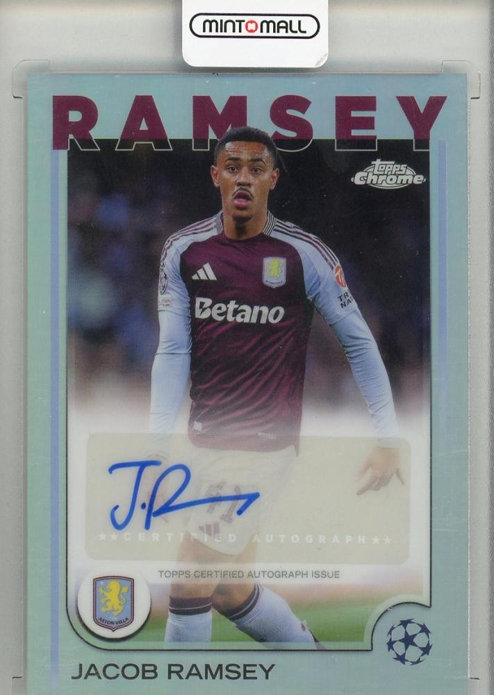 2025 TOPPS Chrome Jacob Ramsey Aston Villa autographed collectible trading card
