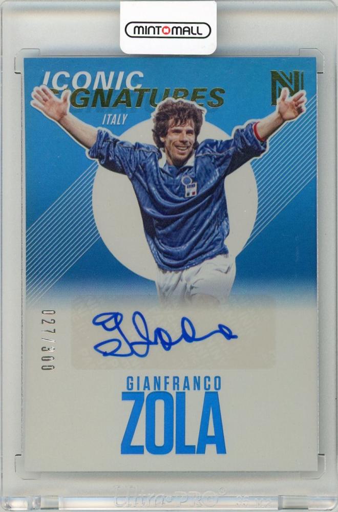 2017 Panini Nobility Gianfranco Zola Iconic Signature card number 27 out of 300 from Italy