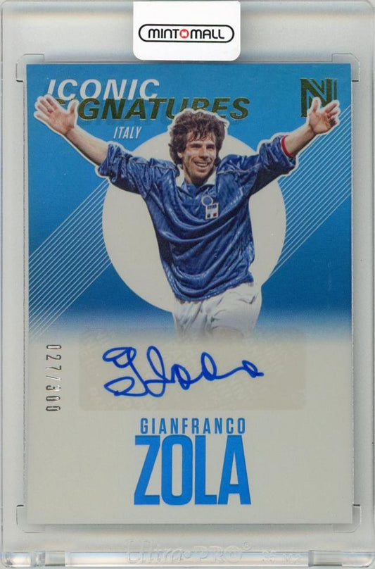 2017 Panini Nobility Gianfranco Zola Iconic Signature card number 27 out of 300 from Italy