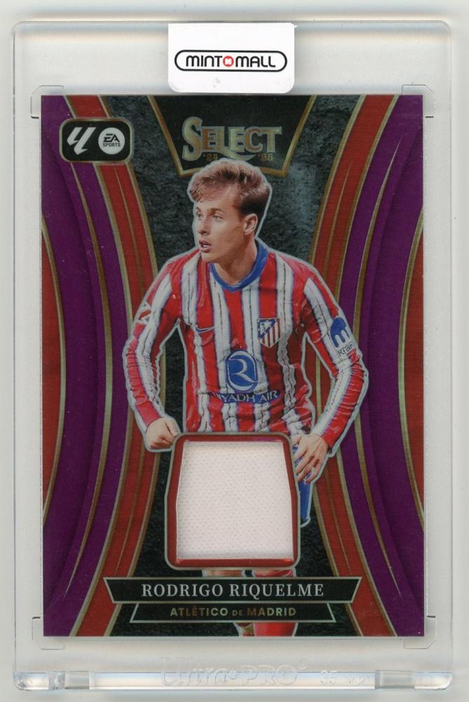 2024-25 Panini Select LaLiga Rodrigo Riquelme Memorabilia Purple Parallel 4/49 Atletico de Madrid card