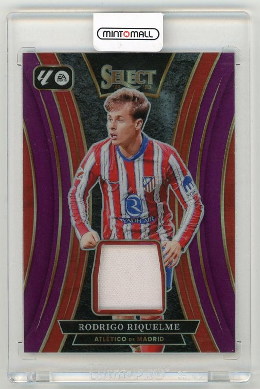 2024-25 Panini Select LaLiga Rodrigo Riquelme Memorabilia Purple Parallel 4/49 Atletico de Madrid card