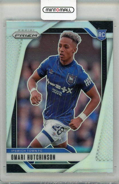 2024-25 PANINI PRIZM Omari Hutchinson Ipswich Town trading card featuring the player in team kit