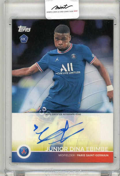 2021-22 Topps Paris Saint-German Junior Dina Emimbe Autographed rookie card