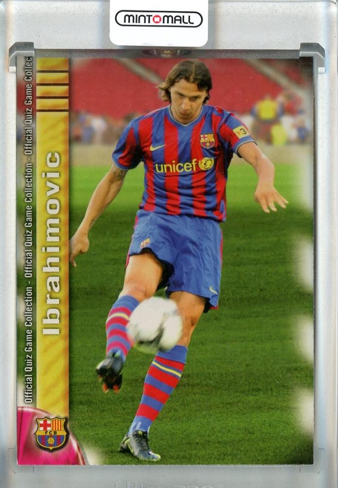 2009-10 Mundicromo Official Quiz Game collectible card of Zlatan Ibrahimovic #21 FC Barcelona
