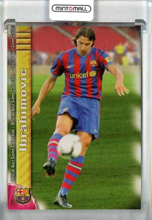 2009-10 Mundicromo Official Quiz Game collectible card of Zlatan Ibrahimovic #21 FC Barcelona