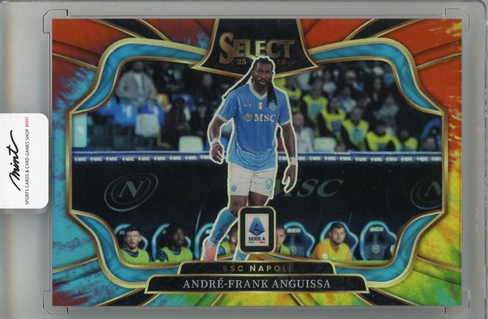 2025-26 PANINI SELECTSERIE A Andre-Frank Anguissa Tie-Dye trading card serial #23004/25 from SSC Napoli