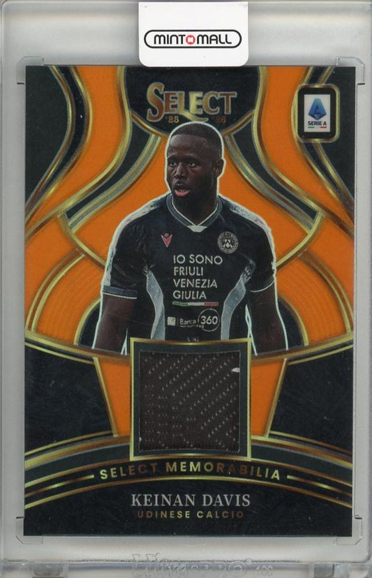 2025-26 PANINI SELECTSERIE A Keinan Davis Patch trading card SM-KD43/49 from UDINESE CALCIO