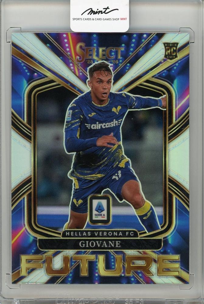 2025-26 PANINI SELECTSERIE A Giovane RC FUTURE#9 football trading card featuring Hellas Verona FC player
