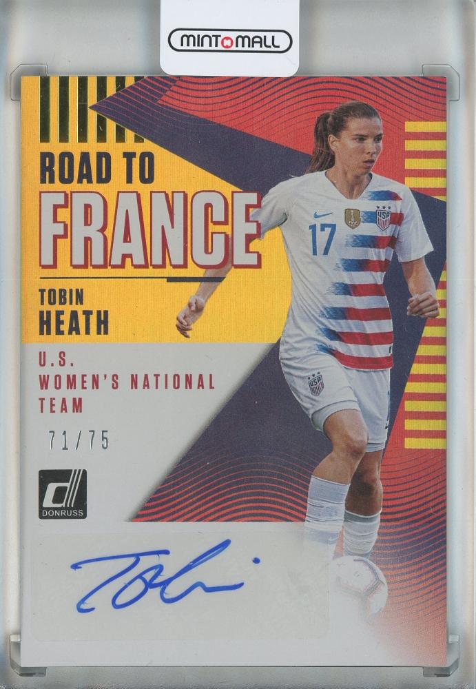 2018-19 Donruss Tobin Heath Road to France Autographs Gold #1171/75 collectible trading card