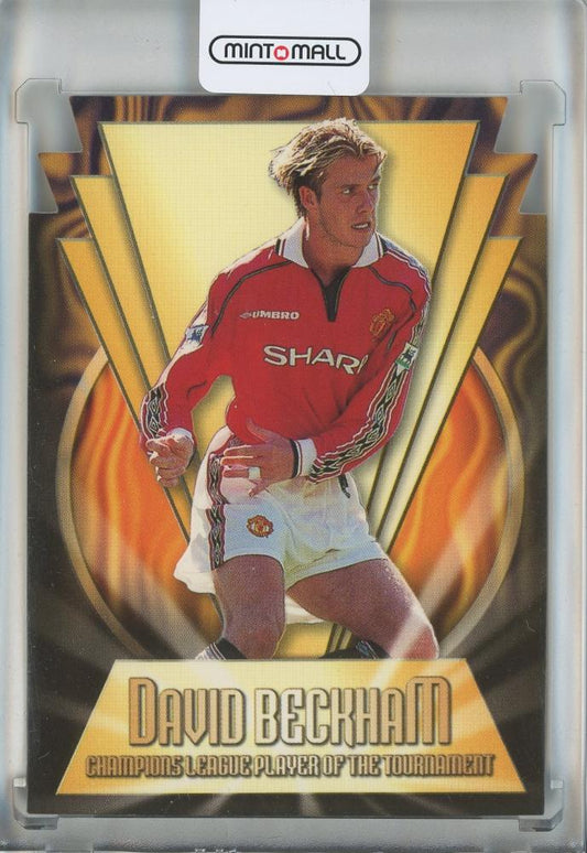 1999-00 Merlin Premier Gold England David Beckham Magic Moments trading card #C3 from Manchester United
