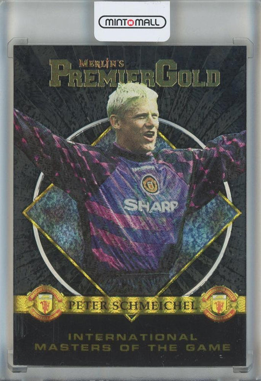 1996-97 Merlin Premier Gold Peter Schmeichel England football card numbered M5 featuring Manchester United
