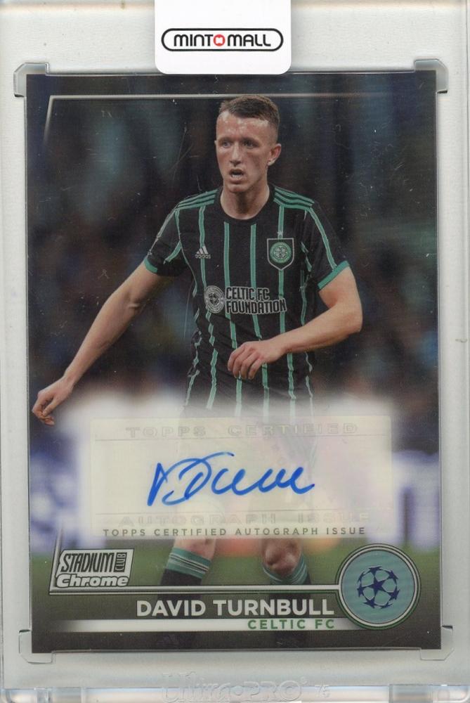 2022-23 TOPPS Stadium Club Chrome UEFA David Turnbull Autograph trading card #CADT for Celtic FC