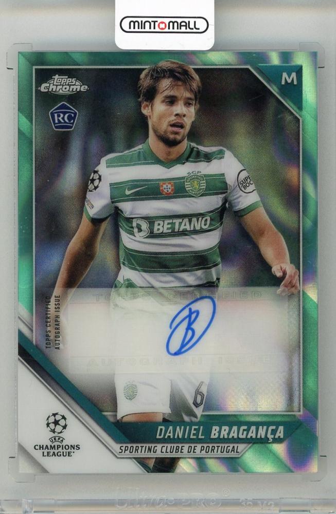 2021-22 TOPPS Chrome UEFA Champions League Daniel Braganca Autographs Aqua Lava Refractors card #CADB