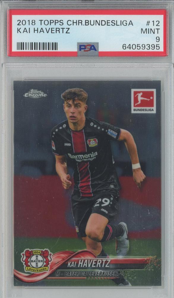 2018-19 Topps Chrome Bundesliga Kai Havertz #12 PSA9 trading card from Bayer 04 Leverkusen