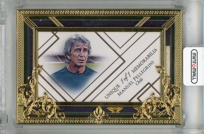 2024 Futera Unique World Football Manuel Pellegrini 23ct gold plated framed memorabilia from Chile