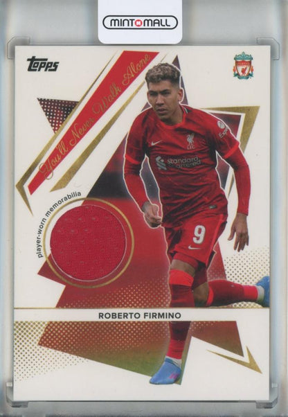 2021-22 Topps Liverpool FC Team Set trading cards featuring Roberto Firmino You unopened packaging