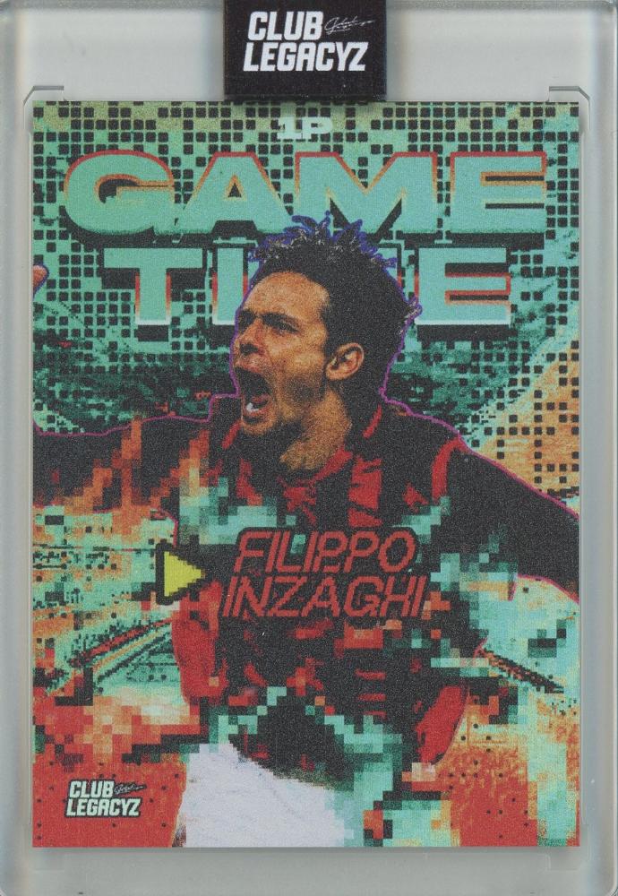 2026 CLUB LEGACYZ ICONS Filippo Inzaghi Game Time98/100 graded trading card from the ICONS series