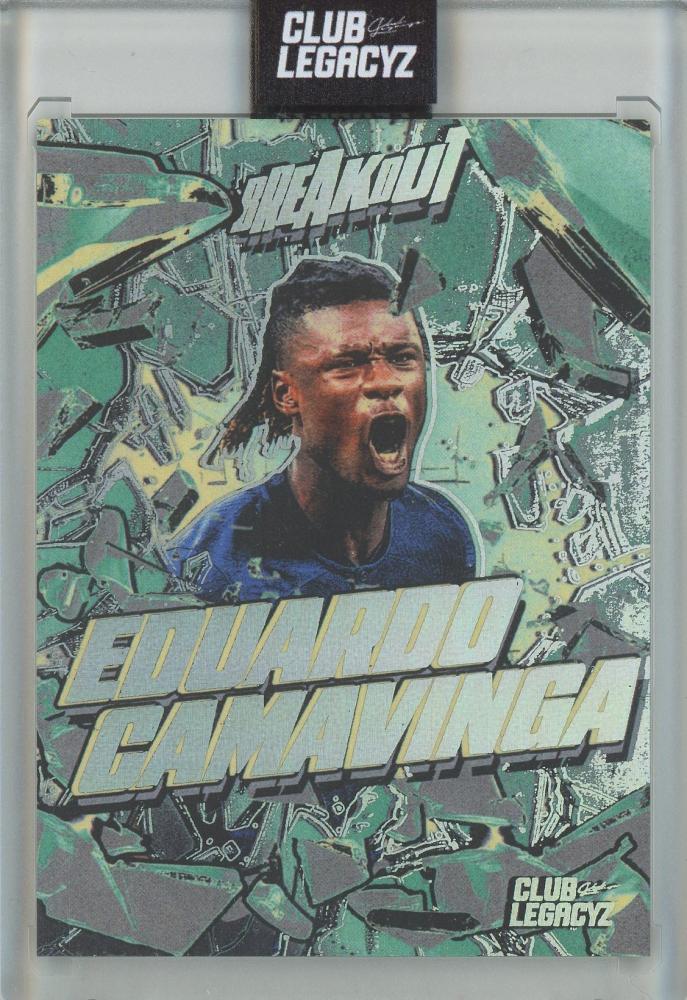 2026 CLUB LEGACYZ ICONS Eduardo Camavinga Breakout23/25 football trading card in mint condition