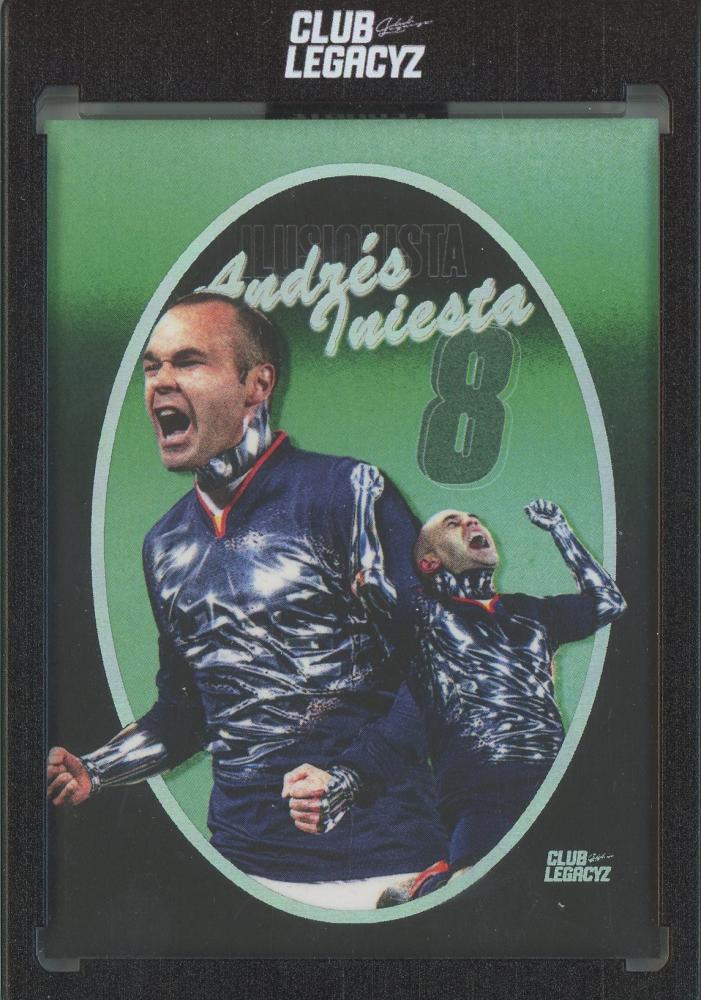 2026 CLUB LEGACYZ ICONS Andres Iniesta Chrome 8/10 trading card in used condition