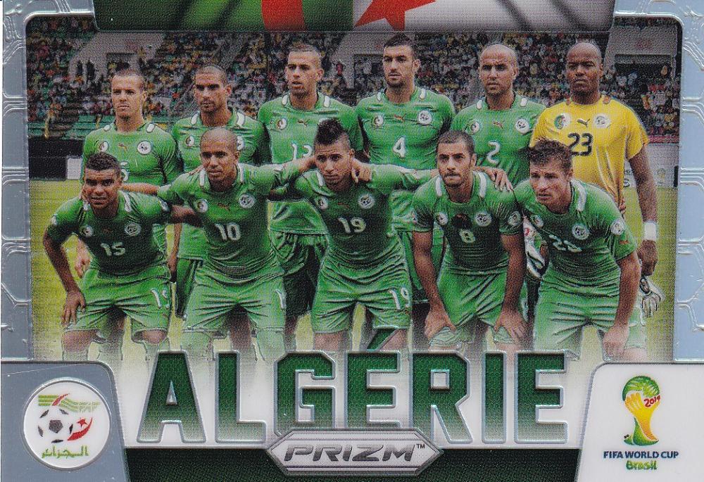 2014 Panini Prizm World Cup Algeria Team Photos Prizm Parallel trading card with team image