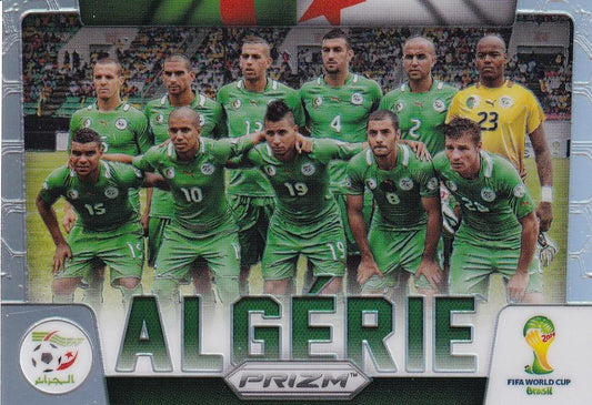 2014 Panini Prizm World Cup Algeria Team Photos Prizm Parallel trading card with team image