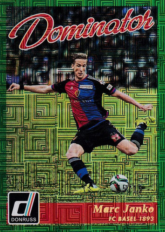 2016-17 Panini Donruss FC Basel Marc Janko Dominator Mosaic parallel trading card serial 15 of 15