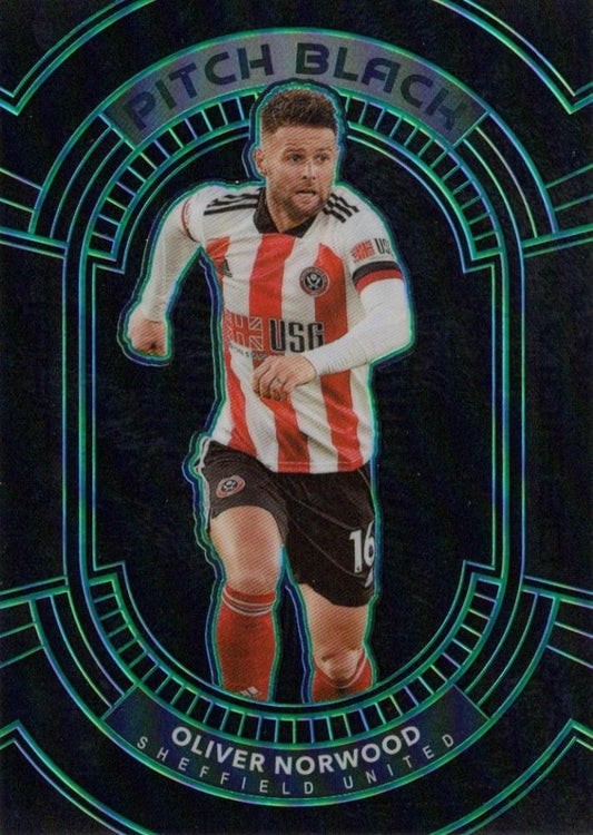 2020-21 Panini Obsidian Oliver Norwood Pitch Black Electric Etch Green #14 trading card limited 12 of 20