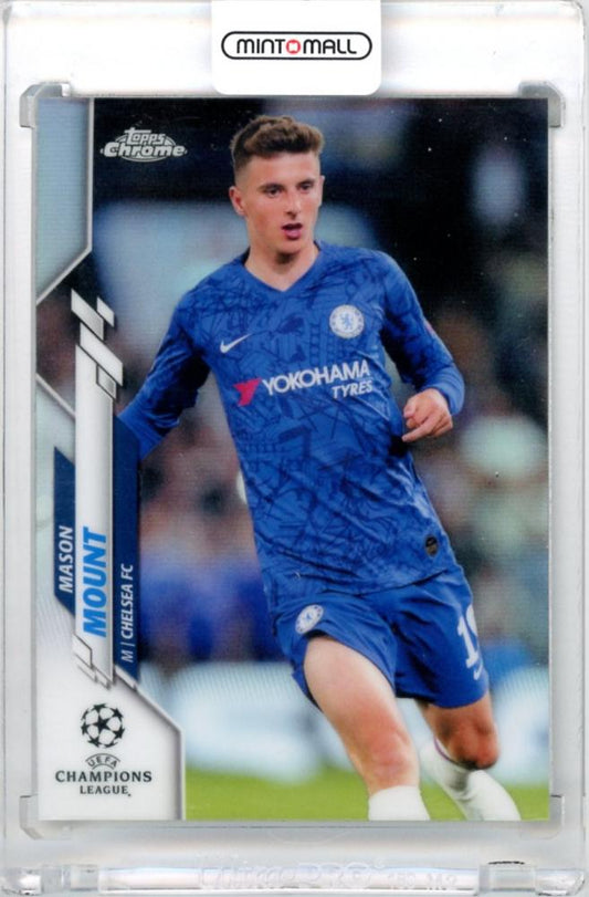 2019-20 Topps Chrome UEFA Champions League Mason Mount #30 Refractors trading card from Chelsea FC