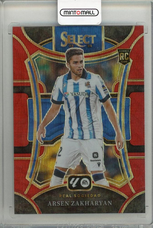 2023-24 PANINI Select La Liga Arsen Zakharyan trading card number 30 out of 65 featuring Real Sociedad