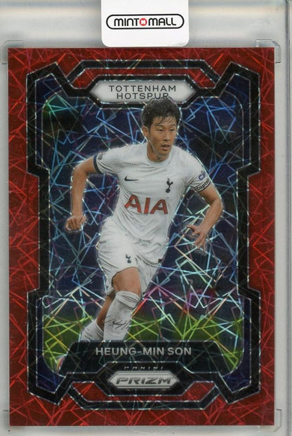 2023-24 PRIZM PREMIER LEAGUE Heungmin Son trading card numbered 13 of 49 from Tottenham Hotspur