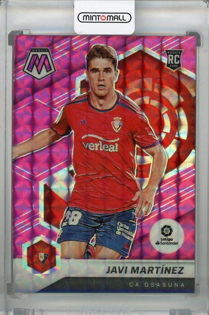 2021-22 Panini Mosaic La Liga Javi Martinez Base Pink Parallel Card from CA Osasuna numbered 08/25